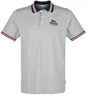 Koszulki męskie - Lonsdale Męska koszulka polo OCCUMSTER Marl Grey/Navy/Red, M - miniaturka - grafika 1