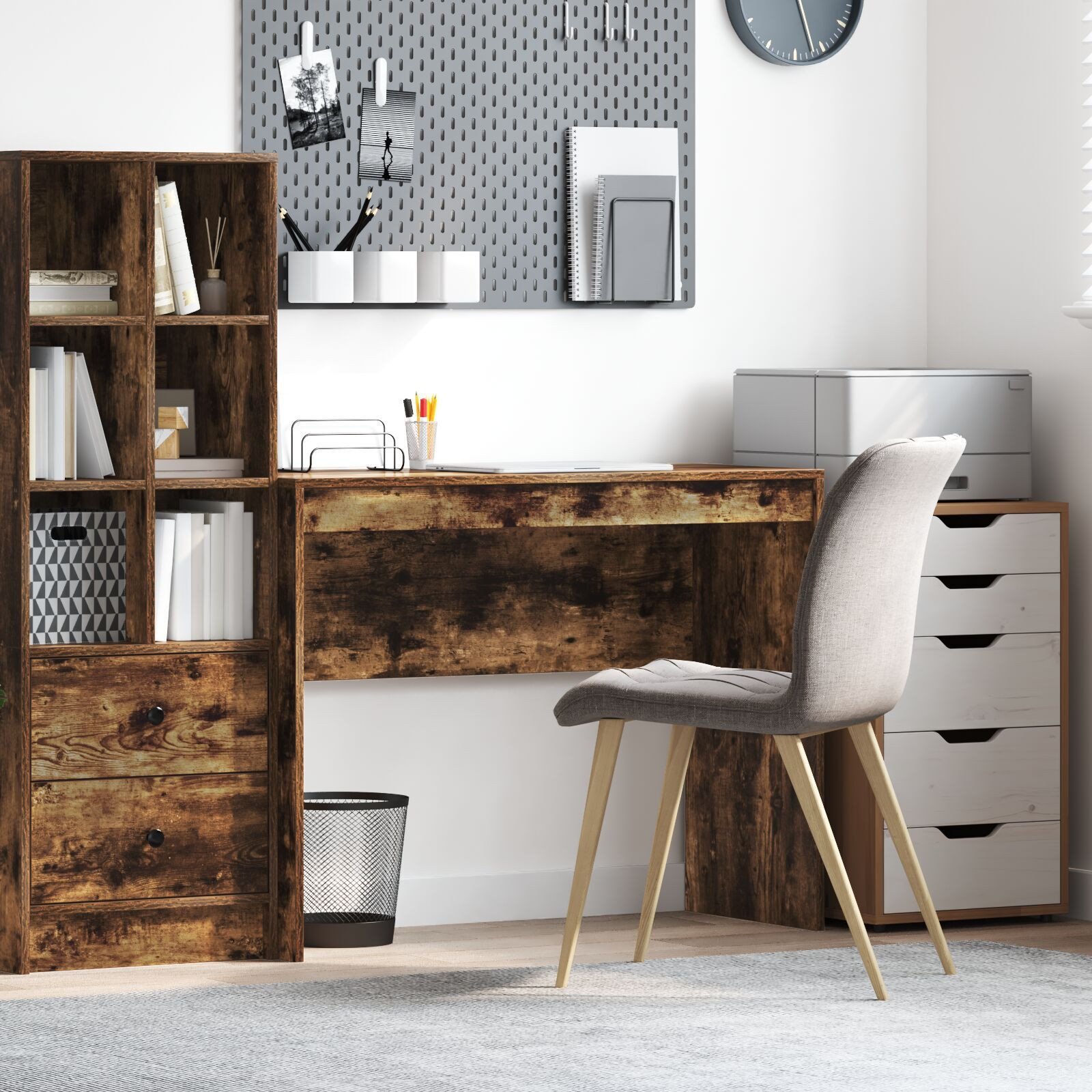 vidaXL Biurko Wędzone dębowe Drewno 100 x 40 x 76 cm