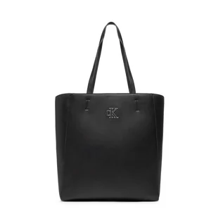 Torebki damskie - Calvin Klein Torebka Minimal Monogram Shopper32 K60K609292 Black BDS - grafika 1