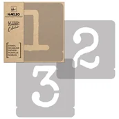 Szablony malarskie - Nakleo szablon malarski wielokrotny // cyfry 250 mm // Typewriter Cyfry SZA-FON-009_25 - miniaturka - grafika 1