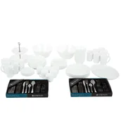 Serwisy obiadowe - Komplet obiadowo-kawowy Zelie ze sztućcami 136 elementów ARCOPAL - miniaturka - grafika 1