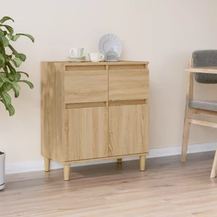 vidaXL Komoda, dąb sonoma, 60x35x70 cm, materiał drewnopochodny - Komody - miniaturka - grafika 1