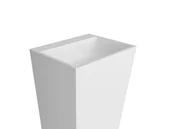 Umywalki - Besco Vera Matt Umywalka wolnostojąca 50x40 cm biały połysk/biały mat UMMB-V-WO - odbiór osobisty: Kraków, Warszawa - miniaturka - grafika 1