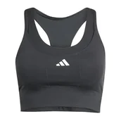 Biustonosze - adidas Damski biustonosz do biegania z kieszonką M podtrzymujący L A-B czarny - miniaturka - grafika 1