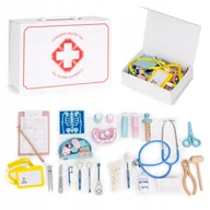 Zabawy w naśladowanie dorosłych - Zestaw Lekarski Mały Doktor Lekarz dla Dzieci XXL Apteczka Doktora Lekarza - miniaturka - grafika 1