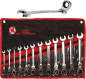 Klucze i nasadki - Kraftmann grzechotką, 12-częściowy zestaw kluczy pierścieniowych szczękowych, 30002 - miniaturka - grafika 1