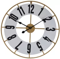 Zegary - Zegar ścienny okrągły, szary z czarnymi cyframi, 60x60x5 cm - miniaturka - grafika 1