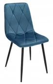 Krzesła - Turkusowe pikowane krzesło welurowe - Rowes - miniaturka - grafika 1