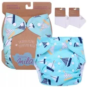 Pieluchy - Pieluszki Wielorazowe KIESZONKA + 2 WKŁADY Łódki - miniaturka - grafika 1