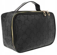 Kosmetyczki, organizery i kuferki - Elegancka Kosmetyczka W Serduszka Podróżna Damska Kuferek Na Kosmetyki - miniaturka - grafika 1