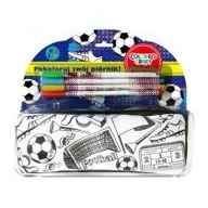 Zabawki kreatywne - Stnux piórnik do kolorowania, Football - miniaturka - grafika 1
