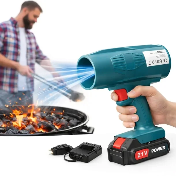 DMUCHAWA Bezprzewodowa AKUMULATOROWA Ogrodowa Kompaktowa 300 W Mocna 2x AKU