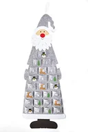 Ozdoby bożonarodzeniowe - Heitmann Deco Filcowy kalendarz adwentowy Mikołaj – kalendarz adwentowy do napełniania i zawieszenia – Święty Mikołaj szaro- - miniaturka - grafika 1