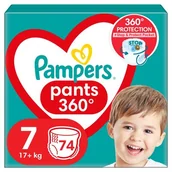 Pieluchy - Pampers Pieluchomajtki XXL Rozm 7 17+kg,74szt 8006540069622 - miniaturka - grafika 1