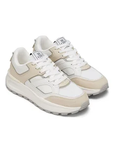 Marc O´Polo Skórzane sneakersy w kolorze beżowo-białym - Trampki damskie - miniaturka - grafika 1