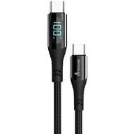 Kable USB - Kabel USB-C z wyświetlaczem LED 100W 2m USB Type-C to Type-C - miniaturka - grafika 1
