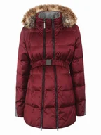 Kurtki damskie - Damska kurtka zimowa z kapturem ciążowa czerwona Bellybutton Maternity, r.40 - miniaturka - grafika 1