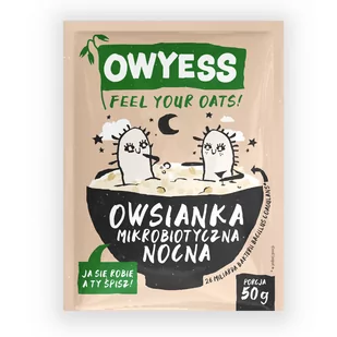 Owsianka Nocna OWYESS 50 g WZBOGACONA BAKTERIAMI PROBIOTYCZNYMI - Płatki śniadaniowe i musli - miniaturka - grafika 1