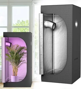 YUENFONG Namiot do uprawy roślin Namiot do uprawy roślin Szklarnia Szafka do uprawy w domu Namiot do uprawy w pomieszczeniu Namiot do uprawy w ogrodzie Szafka do uprawy warzyw i ziół (60x60x140cm) - Szklarnie ogrodowe - miniaturka - grafika 1