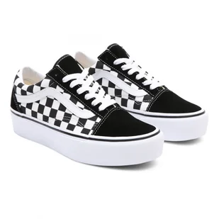 Damskie buty VANS Old Skool Platform - białe - Trampki damskie - miniaturka - grafika 1