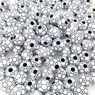 Dekoratorstwo - Koraliki akrylowe piłka siatkowa nożna 50 szt - miniaturka - grafika 1