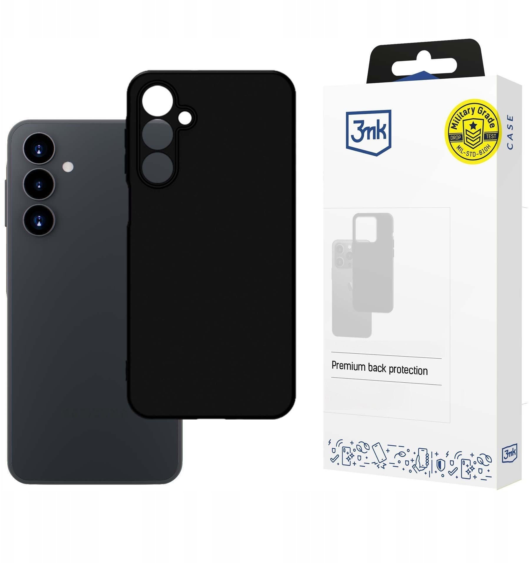 3MK Samsung Galaxy A15 5G - 3mk Hardy Mellow Case Black