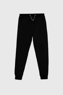 Spodnie i spodenki dla dziewczynek - CMP spodnie dresowe dziecięce kolor czarny gładkie - grafika 1