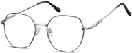 Okulary korekcyjne, oprawki, szkła - Sunoptic Okulary oprawki owalne zerówki metalowe korekcyjne L121B - miniaturka - grafika 1