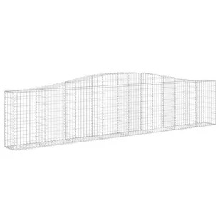 VIDAXL Kosze gabionowe, 6 szt, 400x30x80/100 cm, galwanizowane żelazo - Ogrodzenia - miniaturka - grafika 4