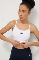 Bielizna sportowa damska - adidas Performance biustonosz sportowy Aeroreact kolor biały - miniaturka - grafika 1