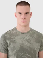 Koszulki męskie - 4F T-shirt męski regular z nadrukiem 4FWSS25TTSHM1960-44A Roz. S - miniaturka - grafika 1