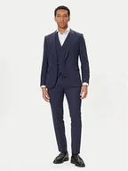 Garnitury - HUGO Garnitur Arti/Hesten242V1X 50547314 Granatowy Extra Slim Fit - miniaturka - grafika 1