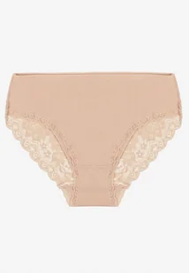 Beżowe Majtki Figi Zdobione Koronką Venissella - Majtki damskie - miniaturka - grafika 1