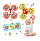 Zabawki sensoryczne - Fidget Spinner z przyssawką , Sensoryczna zabawka do Kąpieli - 3 sztuki - miniaturka - grafika 1