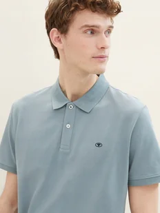 MĘSKA KOSZULKA POLO TOM TAILOR BASIC GREY MINT S - Koszulki męskie - miniaturka - grafika 1