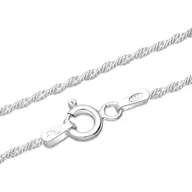 Łańcuszki - Srebrny Łańcuszek - 50 cm - miniaturka - grafika 1