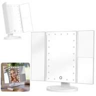 Lusterka do makijażu - Lusterko do makijażu Humanas HS-ML04 z podświetleniem LED - białe - miniaturka - grafika 1