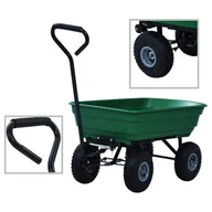 Pozostałe narzędzia ogrodowe - vidaXL Ogrodowy wózek ręczny z wywrotką, 300 kg, 75 L, zielony 145507 - miniaturka - grafika 1
