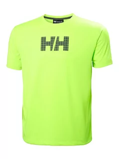 Koszulki sportowe męskie - Helly Hansen Koszulka funkcyjna "Fast" w kolorze zielonym - grafika 1