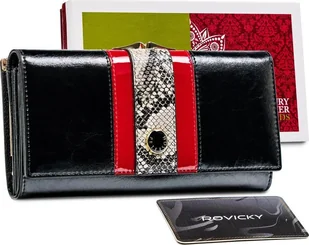 Peterson Elegancki portfel z modnym, wężowym wzorem Peterson NoSize - Portfele - miniaturka - grafika 1