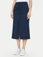 Spódnice - Tommy Hilfiger Spódnica midi Co Blend Midi Skirt WW0WW44726 Granatowy Regular Fit - miniaturka - grafika 1