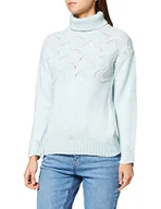 Swetry damskie - Naf Naf Damski sweter Margy Ml, pastelowy niebieski, XS - miniaturka - grafika 1