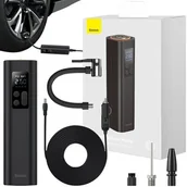 Akcesoria motoryzacyjne - Mini kompresor samochodowy Baseus pompka do kół na gniazdo zapalniczki (Czarny) - miniaturka - grafika 1