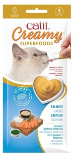 CATIT Creamy Superfood przysmak dla kota - łosoś z komosą ryżową i spiruliną 4 x 10g - Przysmaki dla kotów - miniaturka - grafika 1
