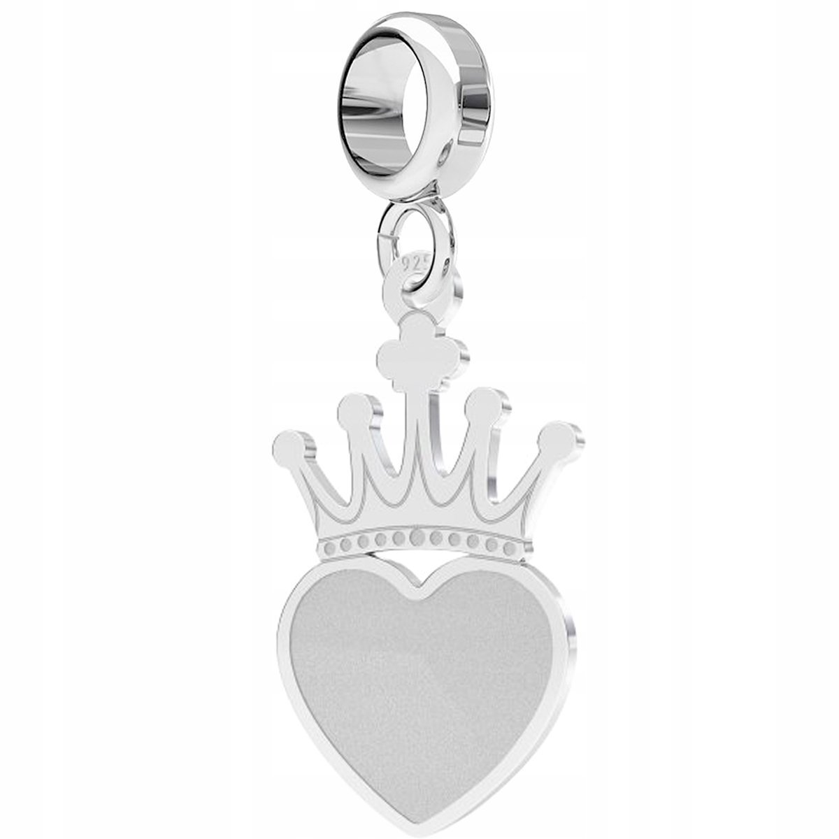 Charms wiszący Korona Serce Crown srebro 925