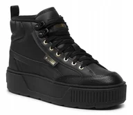 Sneakersy damskie - Sneakersy Puma Karmen MID 385857-02 Sportowe Za Kostke Ciepłe Wysokie Skóra - miniaturka - grafika 1