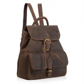 Plecaki - Plecak z nubuku HUNTER brazowy - miniaturka - grafika 1