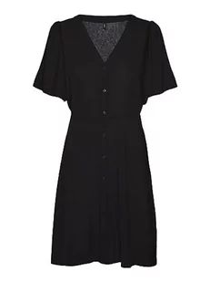 Bestseller A/S Damska sukienka Vmalba Ss Short Dress WVN Noos, czarny, S - Sukienki - miniaturka - grafika 1