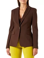 Kurtki damskie - PINKO Damska kurtka Signum 16 Punto materiał blezer, M27_ciemnobrązowa, 42 - miniaturka - grafika 1