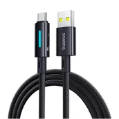 Kable USB - Baseus Lit Kabel Szybkiego USB-A na USB-C 100W 1m Kosmiczna Czerń - miniaturka - grafika 1